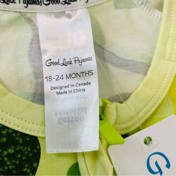 Good Luck Avocado Pajamas Size 18-24 Months - Picture 4 of 8
